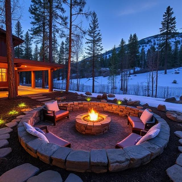 Sunken Fire Pit Lounges That Feel Like Aspen