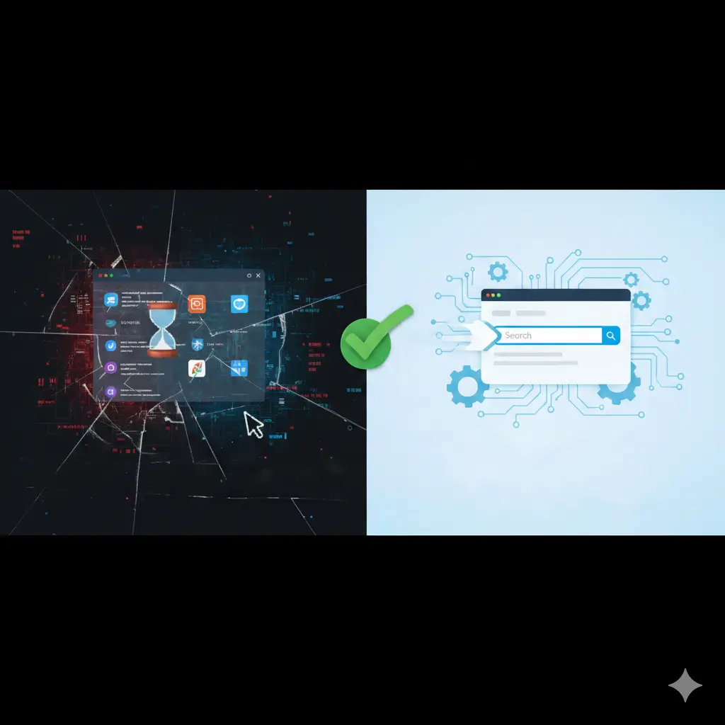 Why Is My Browser So Glitchy – visual showing browser errors and performance fix concept