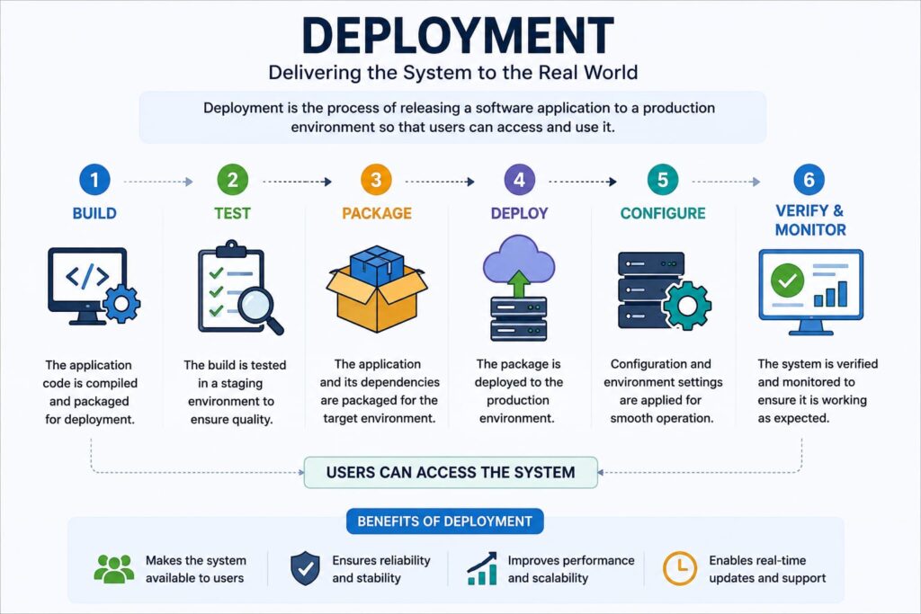 Deployment phase in Software Development.